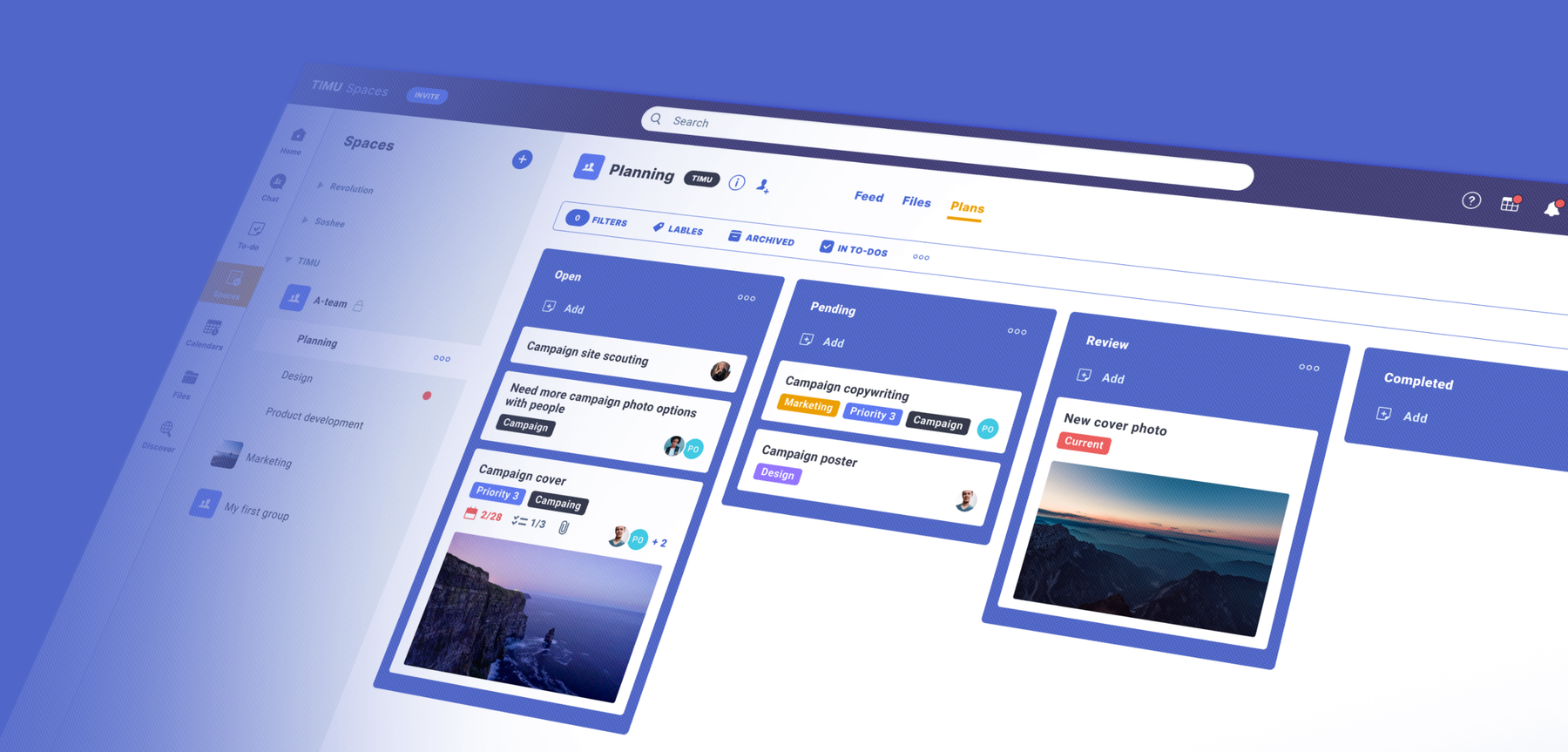 Cover Spaces Landing Page